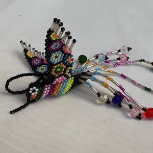 Handmade by Mayan artisan in Guatemala Beaded Hummingbird Ornament
